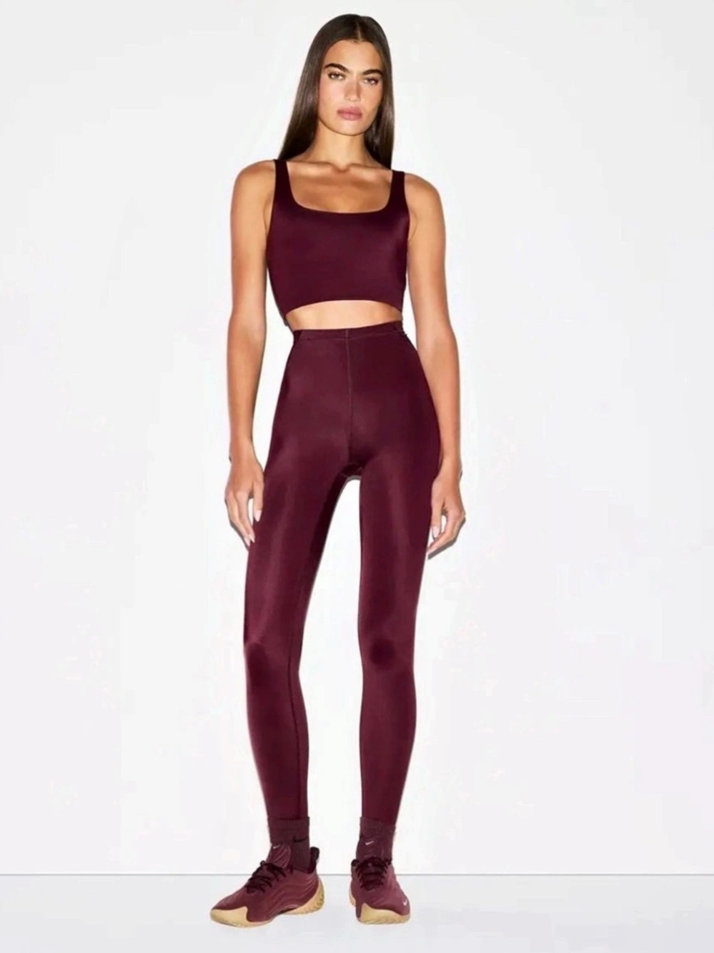 Skims x nike Women's currant Training drawstring shine Leggings xl